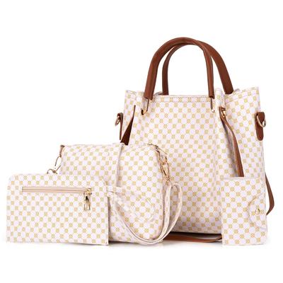New Retro Shoulder Handbag Four-piece Set Mother and Child Bag Women's Printed Messenger Bag
