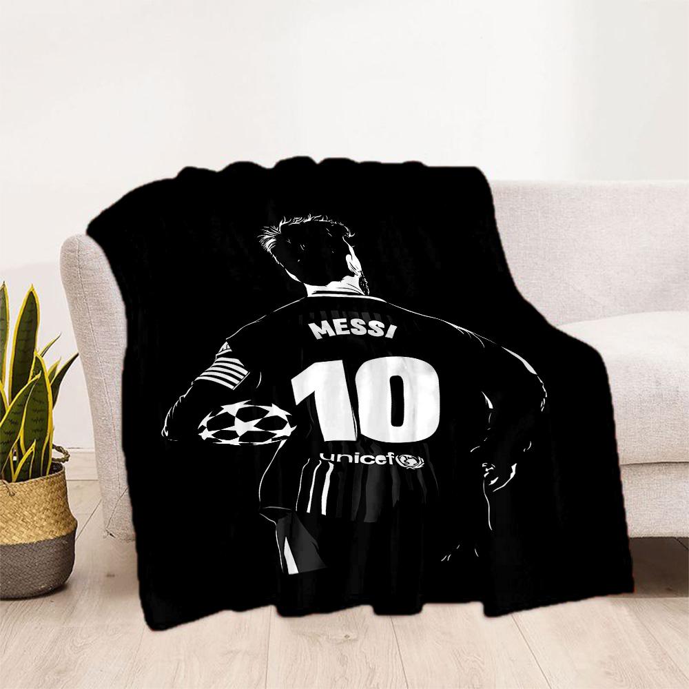 Messi's Legacy In Soccer Flannel Blanket-Soft and Suitable for Sofas,Beds,Offices,Travel,All Seasons,Great Gift for Holidays and Birthdays.
