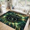 Green Day Design Kristall Samt Teppich Gemütlich Nicht?Rutschfester Teppich mit Aufdruck für Schlafzimmer Wohnzimmer Eingang