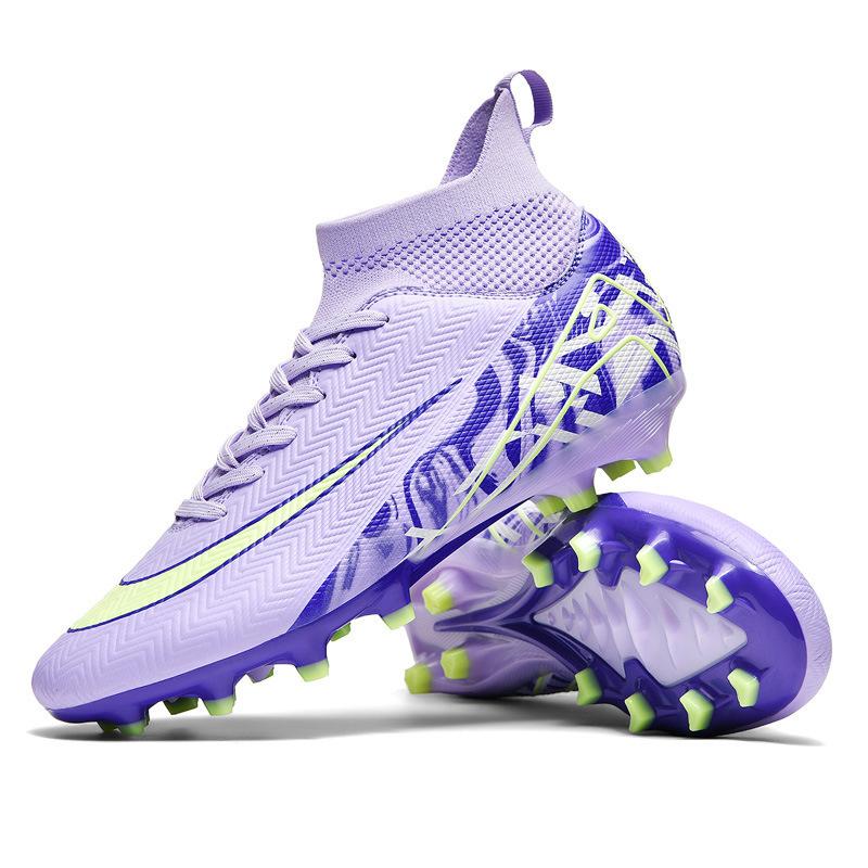 Fotballsko med høy ankel for menn og kvinner, brukne knotter og lange knotter, nye 15 ungdoms gressbanepigger, studenttrening barn