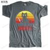Vintage Black Psycho Cute Cat What T Shirt Unisex Short Sleeve Funny Murderous Cat With Knife Tshirt Halloween Gift Casual Tshirt