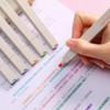 Kawai stationery Morandi color soft head highlighter light  fluorescent marker pen student marker set Office School Supplies