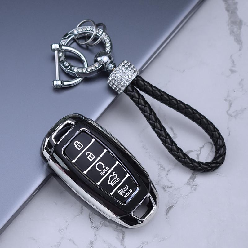 5Button TPU Car Key Case Cover For Hyundai Solaris Sonata Palisade Kona Veloster Creta Elantra I20 I30 IX35 IX25 Grandeur Accent