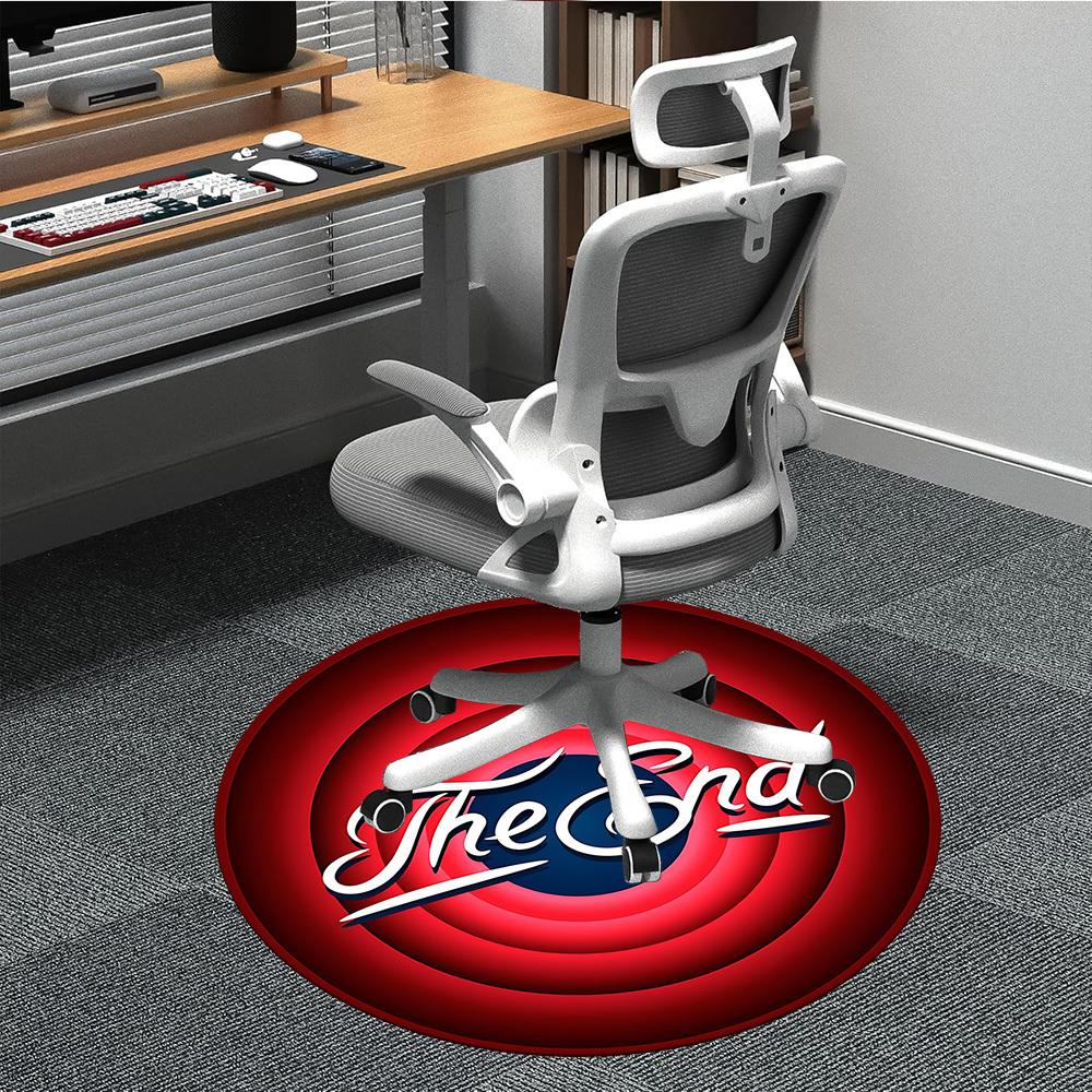 

1pc Movie End Sign Chair Carpet for Office, Soft, Non-Slip Polyester Mat, Office, Entryway, Living Room, Bedroom, yy251207211 80cm by 80cm