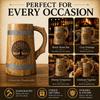 Handmade Wooden Beer Mug, Wood with Sheesham Finish, Barrel Style, Lightweight & Durable, for Craft Beer, Home Bar, Café, Party, Gift(350ml)