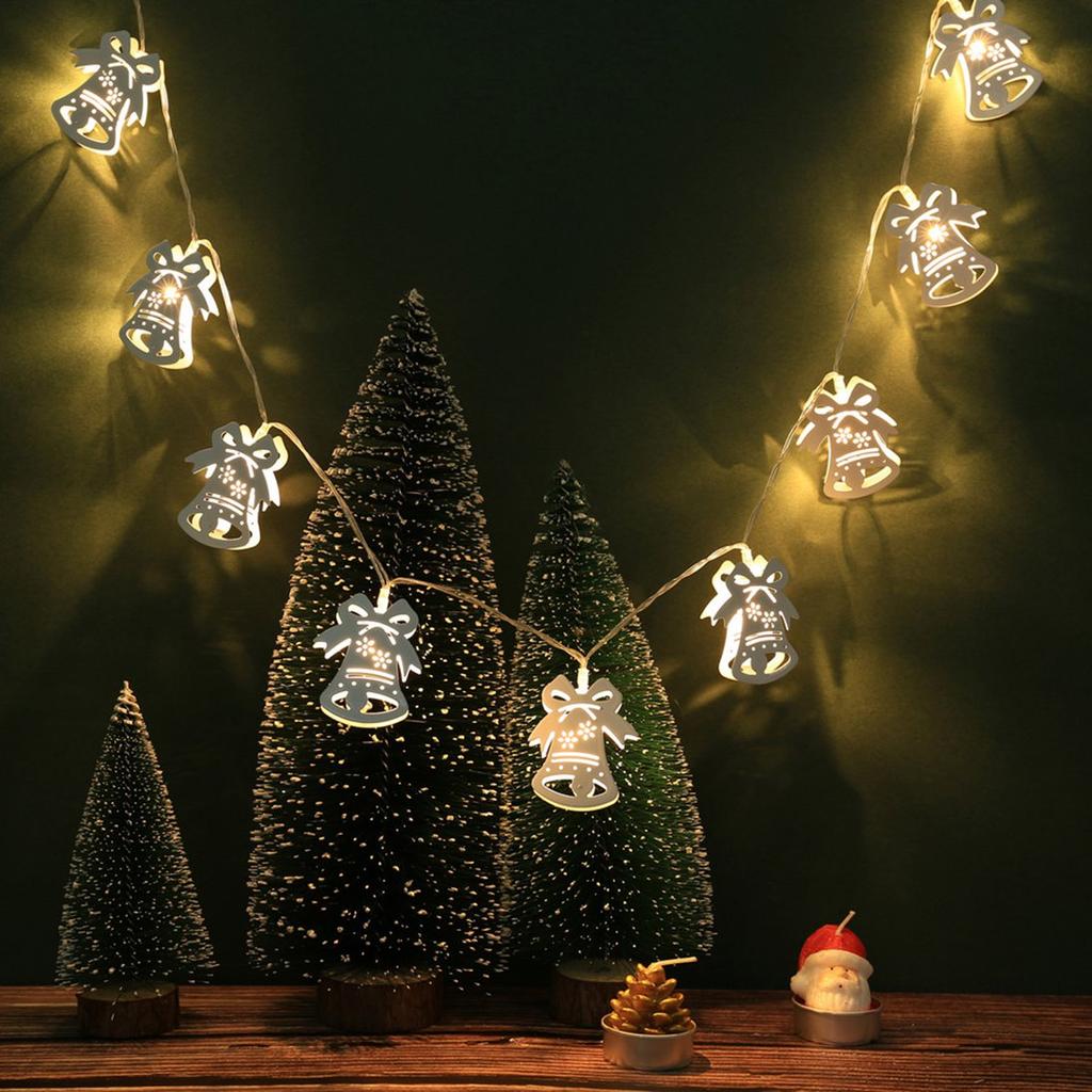 BZ111010LED Metal Bell Christmas String Warm White Home Party Luces interiores BZ111010LED Metal Bell Christmas String Warm White Home Party Luces interiores