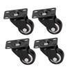 4pcs Caster Wheel 360 Degree No Noise Caster Fit for Furniture Industrial Table Cabinet Shelves