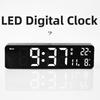Temperature Display LED Digital Alarm Clock Date Display Week Display Digital Wall Clock Dual Alarms Smart Brightness