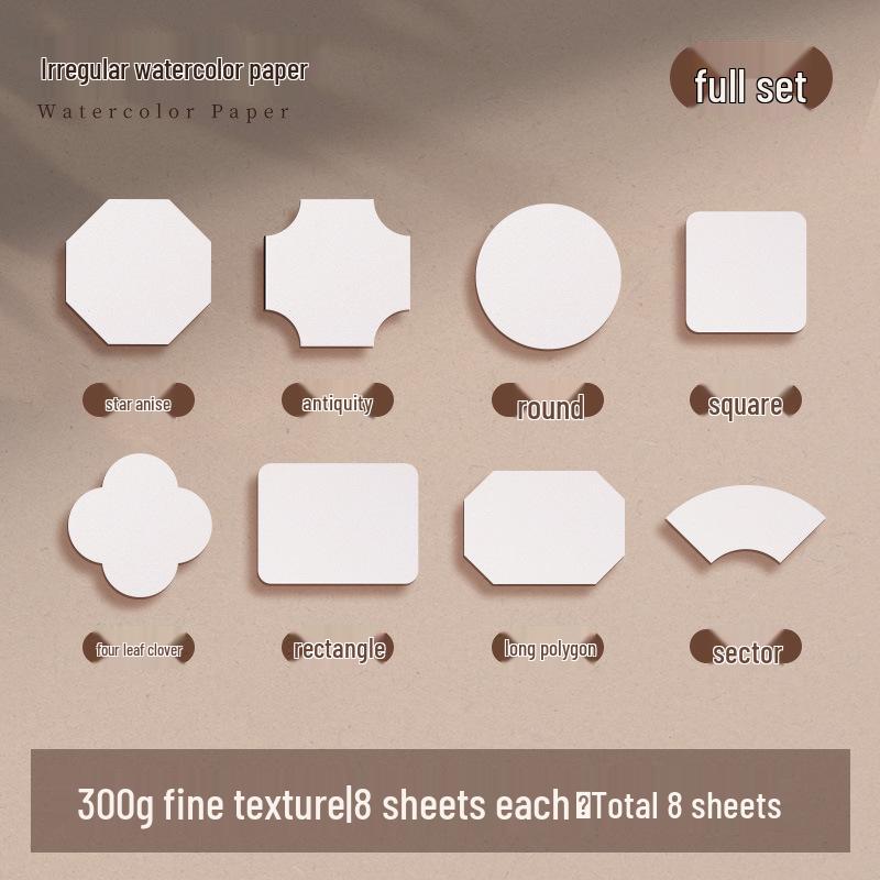 300g Watercolor Postcard Paper - Thick, Medium Rough Texture, Wood Pulp, Square, Blank Cardstock for Painting and Drawing