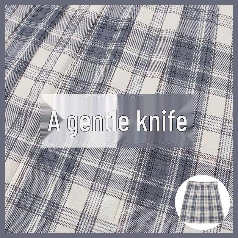 Authentic Japanese JK Plaid Mid-Length Student Uniform Set with Pleated Sailor Skirt