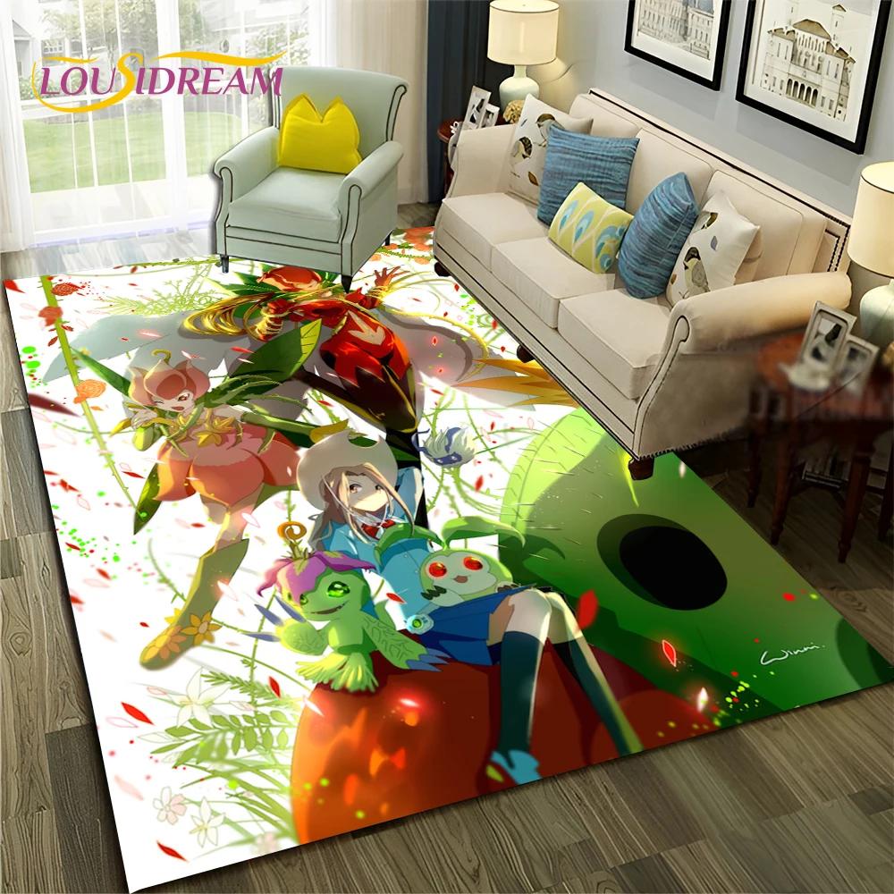 Cartoon Digimon Adventure Monster 3D Carpet Rug for Home Living Room Bedroom Sofa Doormat Decor,kids Area Rug Non-slip Floor Mat