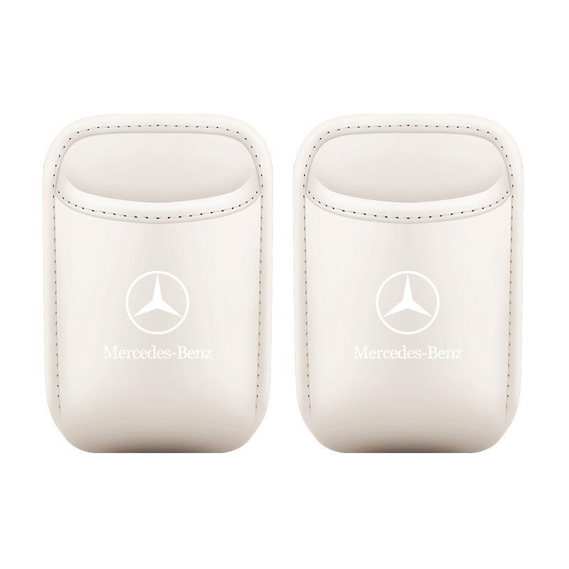 

2PCS PU Leather Car Door Cup Holder Organizer Box for Mercedes-Benz C E A S GLC GLE GLB G Class etc Seat Back Clip Storage