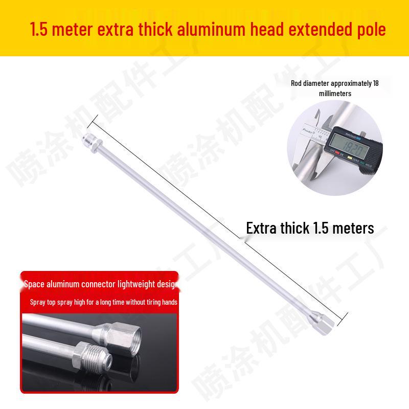 Universal Airless Paint Sprayer Extension Rod, 2m with Gasket Accessories