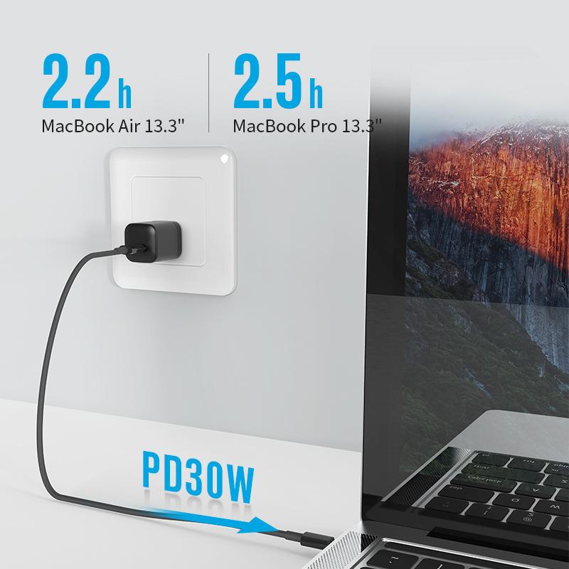 30W Gallium Nitride Fast Charging Head Suitable for Apple 16 Charger Samsung Mobile Phone 20W Gallium Nitride Fast Charging Set