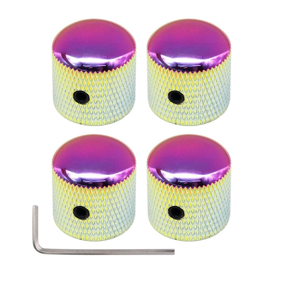 3pcs/4pcs Metal Dome Knobs Electric Bass Guitar Knobs Volume Tone Control Knobs with Wrench Bronze/BK/CR/GD/Black Nickel