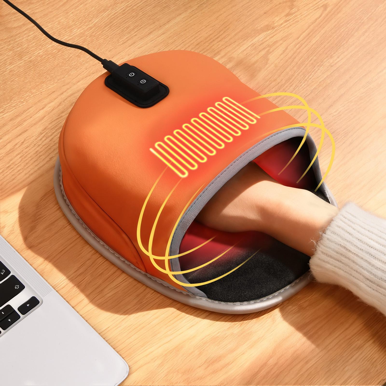 Eary 3 Settings Heated Mouse Pad Hand Warmer 5V/2A USB-C Hand Warming for Office Home Computer Laptop Gifts for Men Women Friend оранжевый