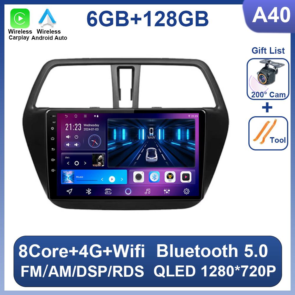 Stereo Head Unit For Suzuki SX4 S-Cross 2014-2017 Car Radio No 2 Din GPS Navigation Bluetooth 8 Core Intelligent System 5G Wifi