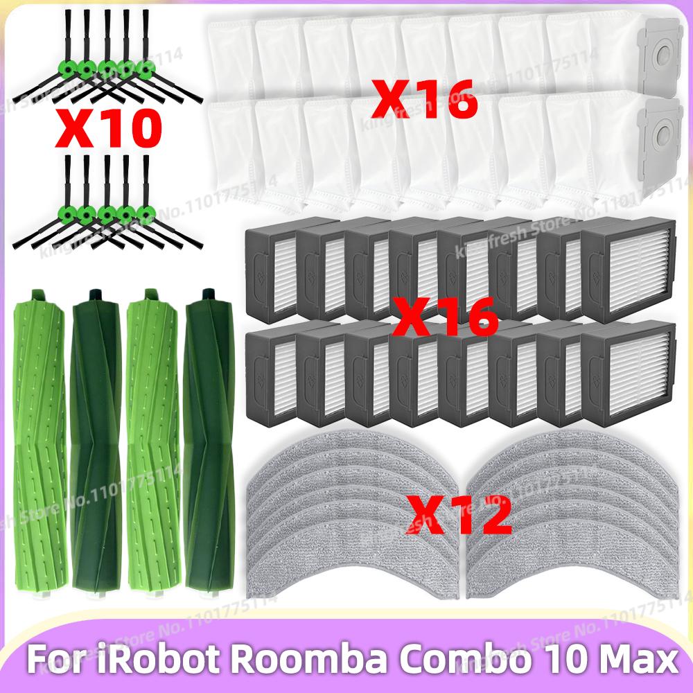 Adatto per iRobot Roomba Combo 10 Max, iRobot Roomba COMBO J7+ / J9+ Ricambi Aspirapolvere Rullo Principale Spazzola Laterale Filtro Panni Mop Sacchet