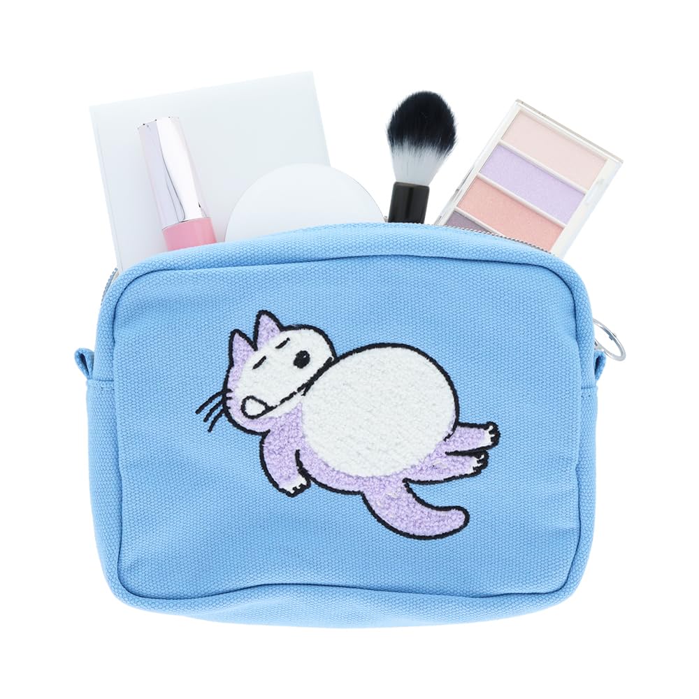Sunstar Stationery 11 Cat Pencil Case Embroidery Stomach Ponpon S1428713