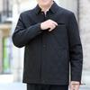 Men's Autumn/Winter Thickened Cotton-Padded Jacket for Middle-aged and Elderly, Dad's Lapel Jacket, Outerwear.