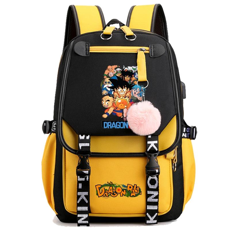 Anime Dragon Ball Backpack for Women Canvas Laptop Bag Back To Schoolbag for Teenager Girl Schoolbag Women Travel Bag Mochila