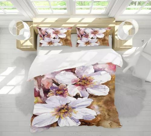 

Peach Blossom Duvet Cover Set Bed Decoration First Choice Gift Suitable For Children Kids And Adults Comfortable And Breathable EU Single(135*200cm)3pcs