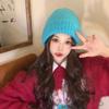 New Wool Hat for Women Korean Style Versatile Warm Ear Protection Knit Hat Korean Style Face Showing Small Pile of Hats