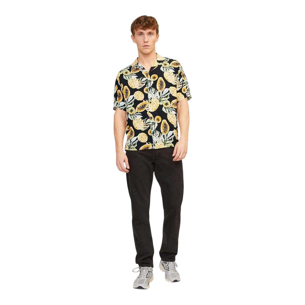 Jack And Jones Mens Tampa Papaya Regular Short-Sleeved Shirt