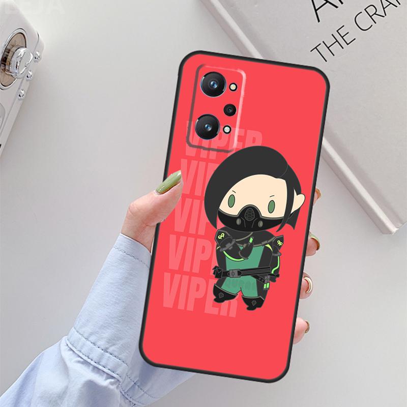 

Cute Cartoon Chibi Valorant For Realme C61 C75 C55 C51 C21Y C25S C67 C53 13 12 10 11 14 Pro Plus GT 6T 6 5 GT7 Pro Case Realme 13 Pro Plus