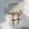 New Fashion Cross Dangle Earrings For Women Gold Color Hip Hop Cool Girls  Chic Gift Newly Designed Jewelry Drop Ship