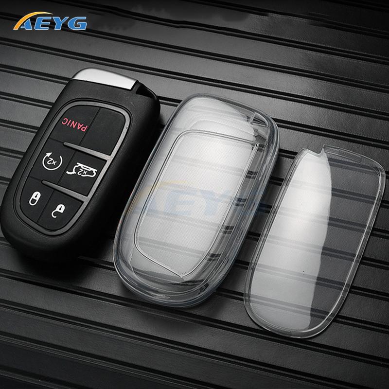 Tpu Car Key Case Cover Shell Fob For Jeep Grand Cherokee Dodge Ram 1500 Journey Charger Dart Challenger Durango Protector