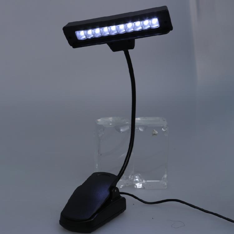 10 LED Licht Clip-Licht zum Lernen Angeln USB Wiederaufladbar Leselicht Geeignet zum Lesen und für den Außenbereich