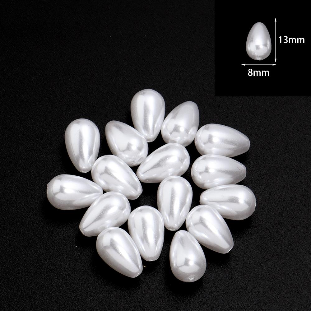 20pcs White ABS Imitation Pearl Beads Irregular Baroque Imitation Pearls Loose Spacer Beads For Jewelry Making DIY Accessories