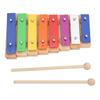 Wooden Knocking Piano 8 Tones Multicolored Key Xylophone Block Educational Musical Toy