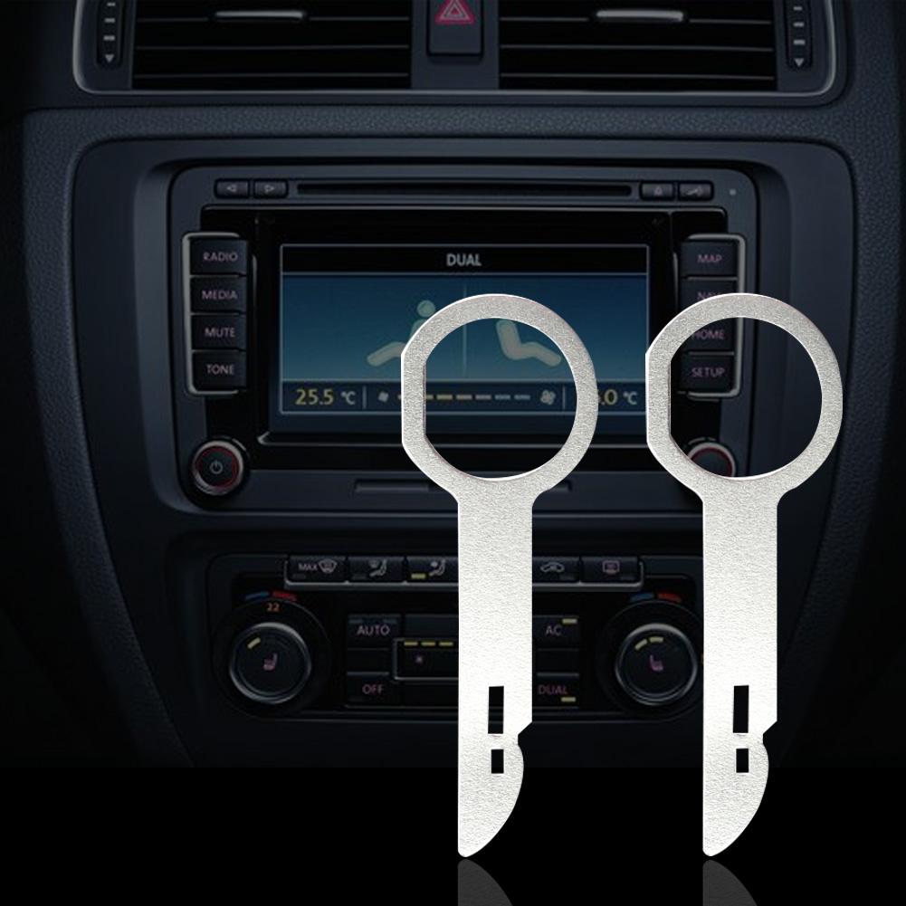 2PCS Car Radio Removal Tool Stereo Key Useful Radio Stereo Release Removal Install Tool Car Repair Tool Accessories Removal Kit