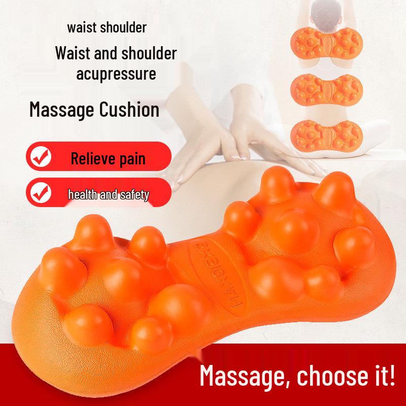 Dual-Use Lumbar & Neck Massager Cushion with Acupressure Tapping