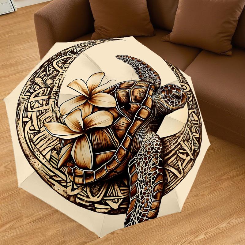 1PC Turtle Moon Umbrella-8-Rib Reinforced, Automatic Open, Lightweight & Durable, Fashion Accessory for Outdoor, H0395