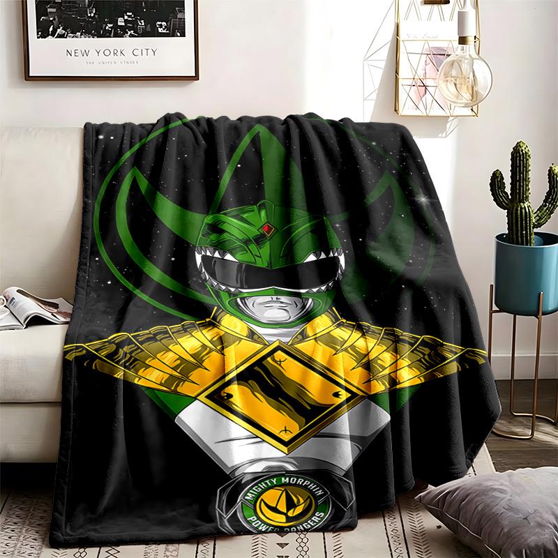 Mighty Morphin Power Rangers Theme Blanket Suitable For The Sofa Camping And Travel Made Of Soft Flannel Material An Ideal Gift For Occasions Such As
