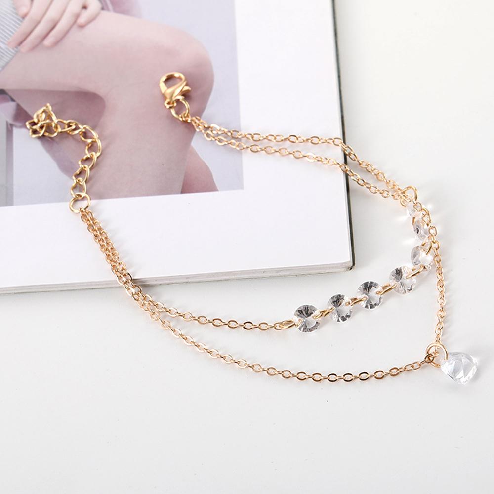 2024 New Fashion Simple Color Gold Femmes Cristal Multicouche Bracelet for Women Girl Jewelry Gifts