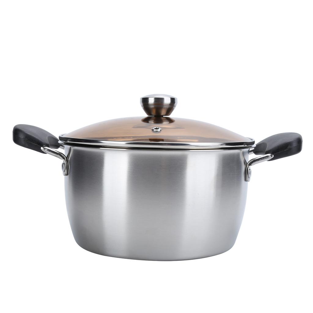 20cm Composite Steel Thicken Milk Soup Pot for Cooking Baby Supplement Food Kitchen Cookware