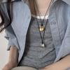 Adjustable Pu Leather Cord Necklace Irregular Bean Pendant Clavicle Chain Geometric Charm Jewelry Unisex Accessories Gift