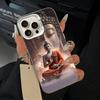 Shakyamuni Buddha Phone Case For iPhone 11 12 13 14 15 16Pro Max Plus white Sliver  Phone Cover