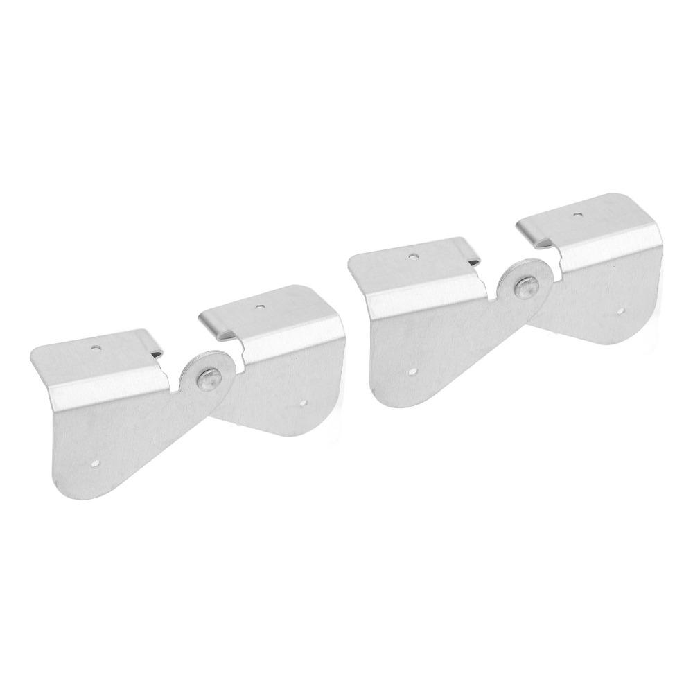 2set Silver Downspout Flip-Up Hinge Aluminum Material Rain Water Gutter Hinge  Outdoor Drainage