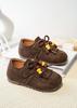 2026 Stilvolle Lederquasten-Prinzessinnenschuhe für kleine Mädchen - Frühling/Herbst Weiche Sohle Bohnenschuhe