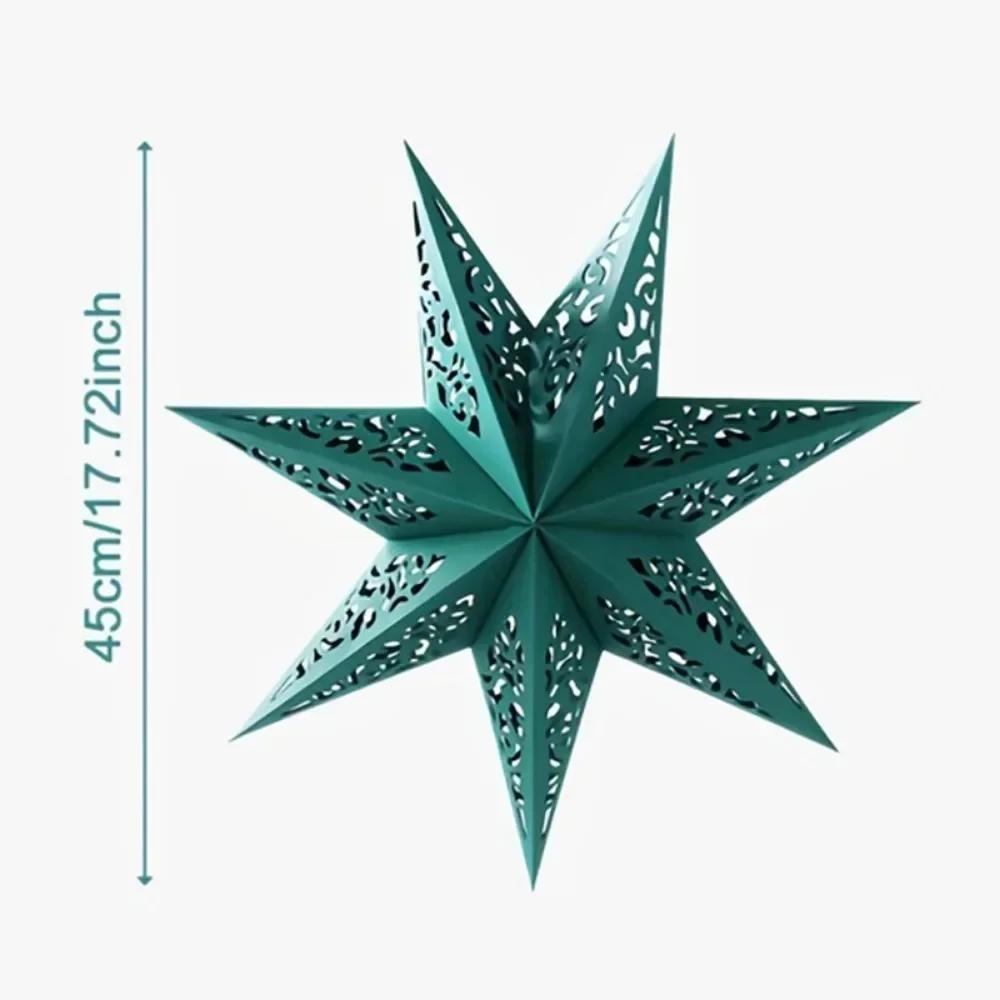 

45 см выдолбленный звездный домашний светильник для спальни, ночник, бумажный абажур для сада, подвесной кулон, свадебное украшение на Рамадан для дома, рождественское украшение 45cm зелёный