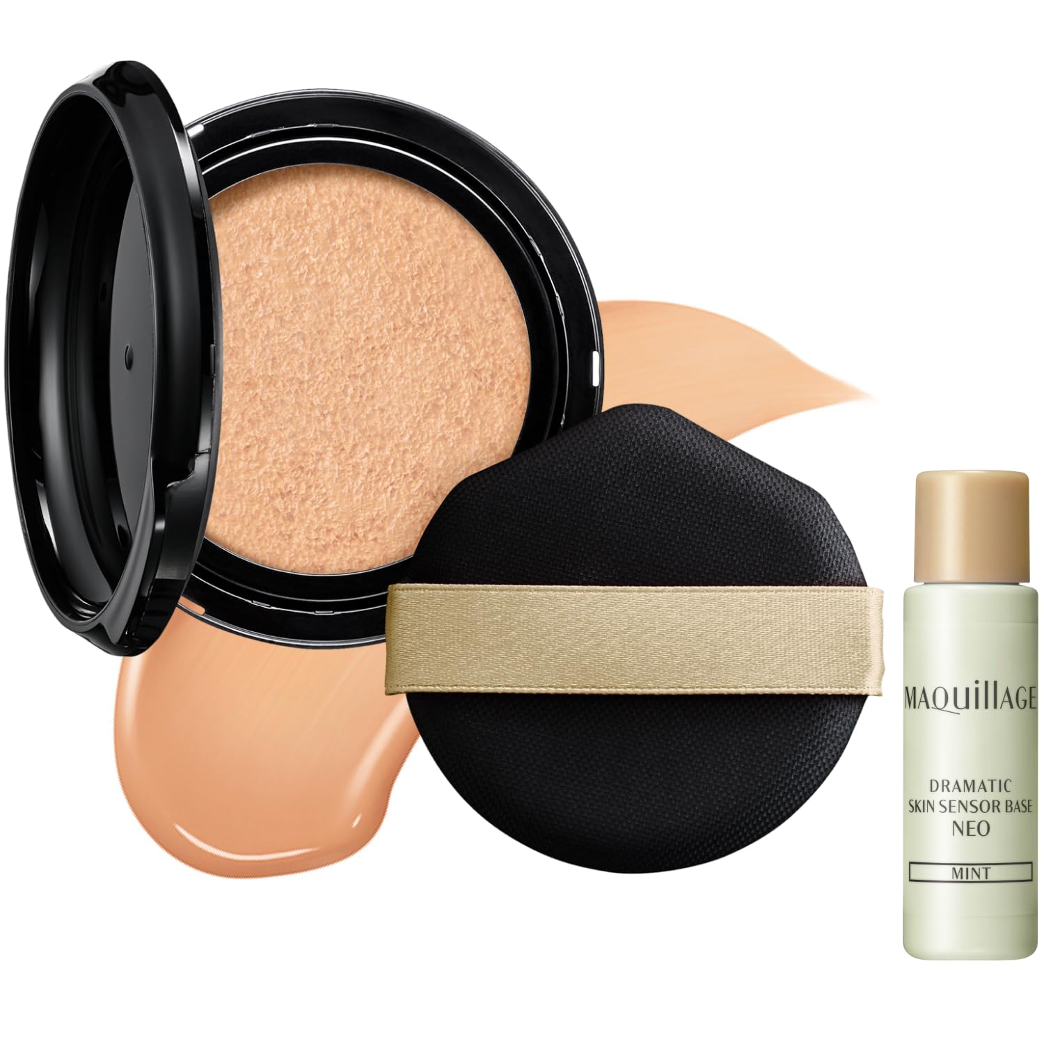 

Maquillage Dramatic Essence Cushion Glow 2 13г с маленькой базой под макияж Тональный крем Жидкий кушон макияж пор (Пополнение) SPF50 + PA ++++