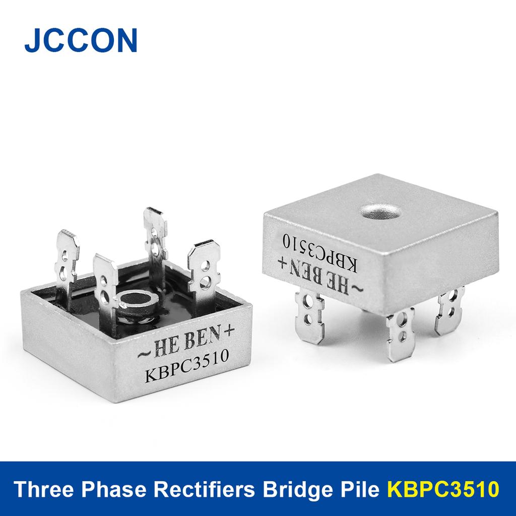 Buy 2Pcs Three Phase PWM Rectifiers Bridge Pile KBPC3510 1000V Diode Bridge Rectifier Aluminum