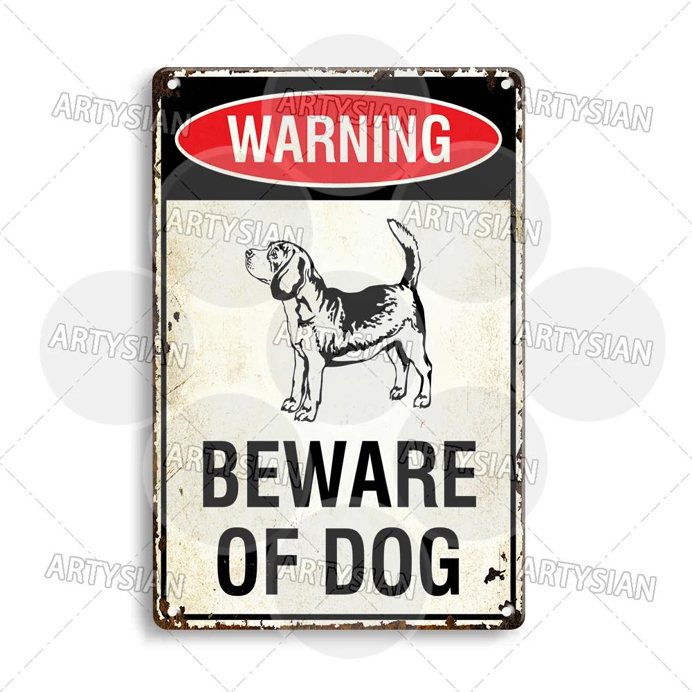 Beware Of Dogs Metal Sign Doberman Rottweiler Beagle Border Collie Dalmatian Bulldog GSD No Dogs Allowed Guide Dogs Welcome