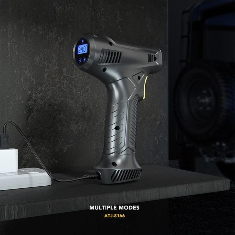 Car Air Compressor Universal Tire Inflator for Motorcycle Bicycles Balls Cordless/Wired Digital Air Pump with LED Light
