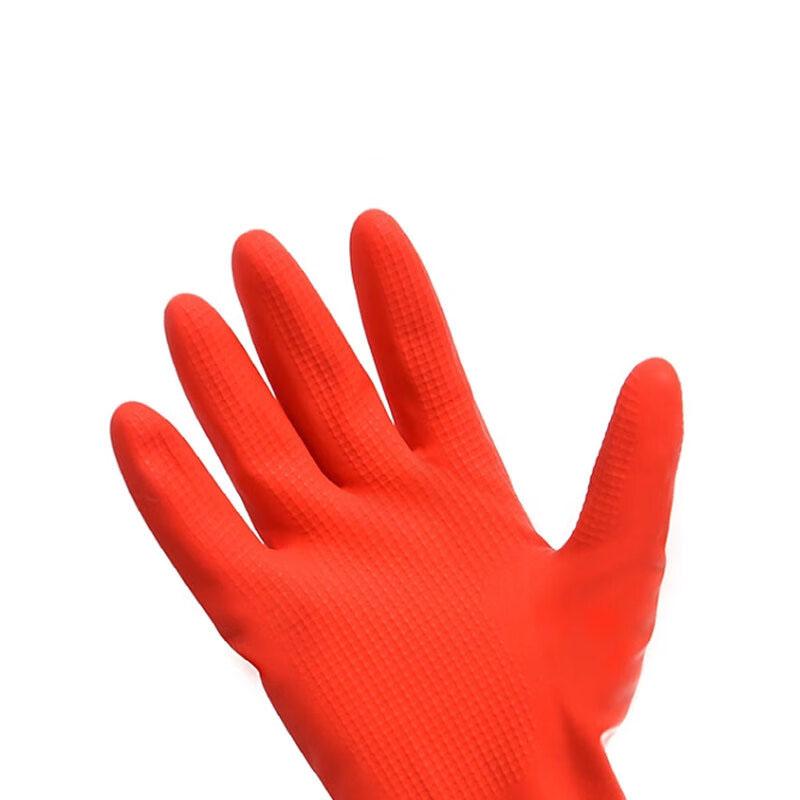 Safety protection Gloves Pure Latex Material Rubber Gloves Latex Household Cleaning Gloves Water Proof M красный